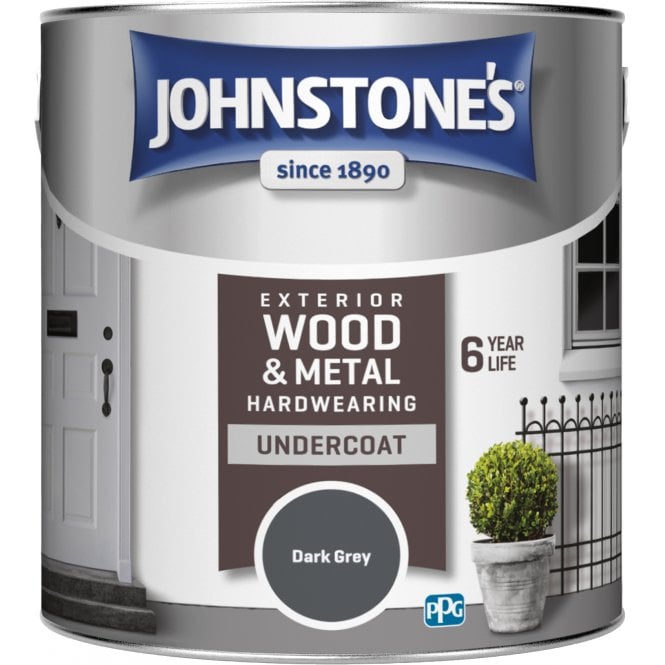 Grey Exterior Hardwearing Undercoat - Johnstones Exterior Wood & Metal Paint