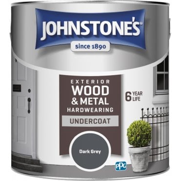 Grey Exterior Hardwearing Undercoat - Johnstones Exterior Wood & Metal Paint