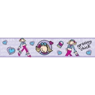 Groovy Chick Lilac Border by Bang on the Door