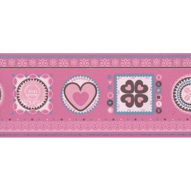 Heart Pink Textured Border by AS Creation 1081-11