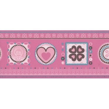 Heart Pink Textured Border by AS Creation 1081-11