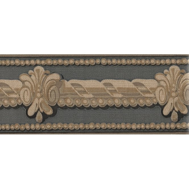 Heraldic Scroll Grey / Beige Border by John Wilman 365884