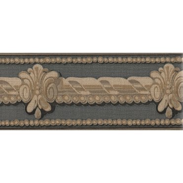 Heraldic Scroll Grey / Beige Border by John Wilman 365884