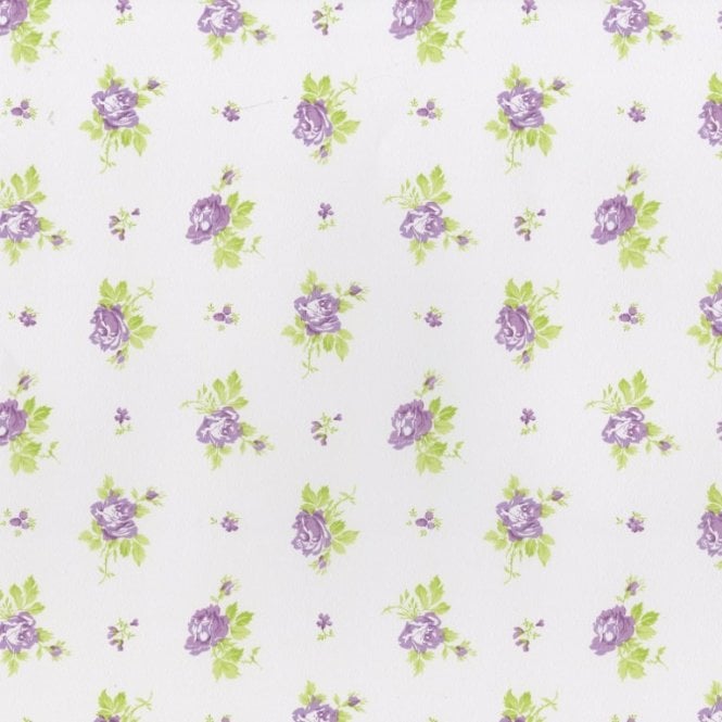 Hoopla Petite Roses Wallpaper Lavender by Decorline DL30727