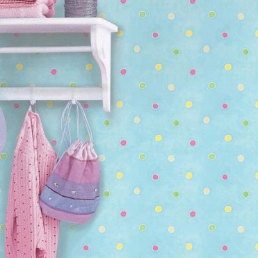 Hoopla Bedoom | Polka Spot Aqua & Multi | DL30746