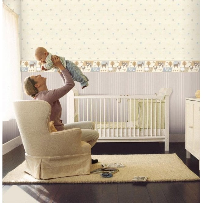 Hoopla Polka Spots Wallpaper Cream / Multi by Decorline DL30751
