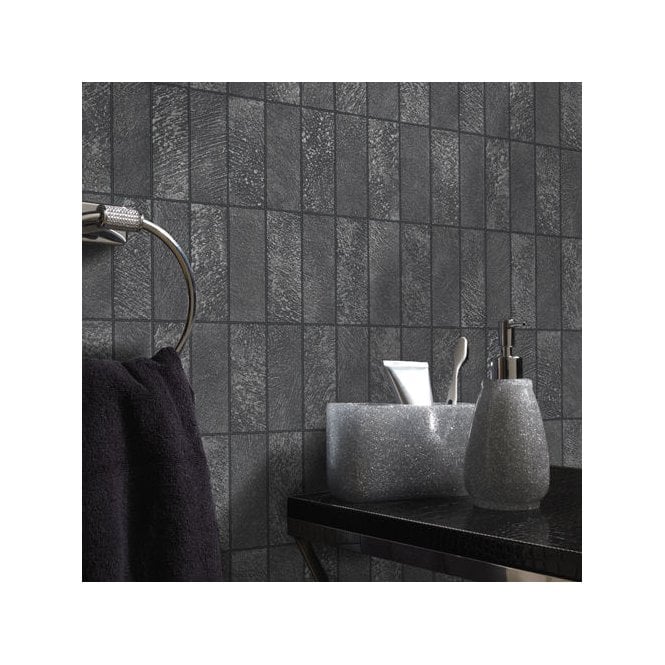 Igneous Tile Black Wallpaper by Holden Decor 89280