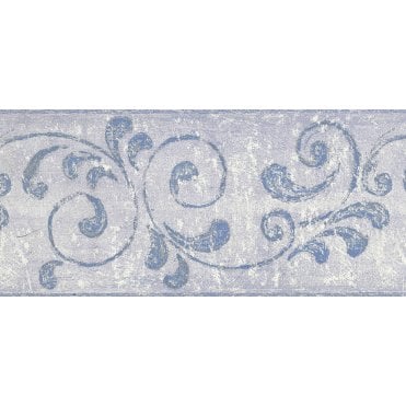 Illusions C Scroll Trail Lilac / Silver Border by Country Decor 3858B
