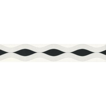Infinity Wave Black / Grey Self Adhesive Narrow Border by AS Creation 2603-14