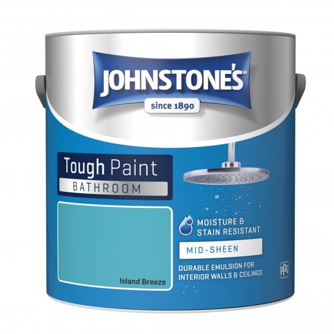 Island Breeze Soft Sheen Emulsion - Johnstones Bathroom Mid Sheen Wall and Ceiling Paint