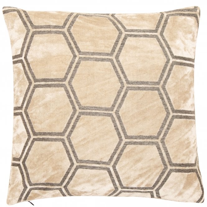 Ivor Cream Honeycomb 43cm Square Cushion from Malini