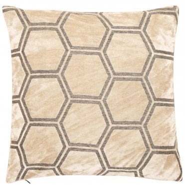Ivor Cream Honeycomb 43cm Square Cushion from Malini
