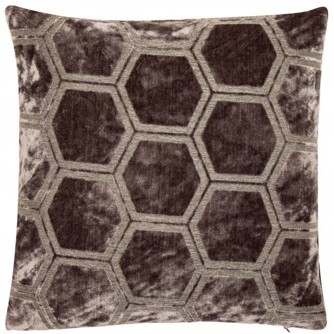 Ivor Slate Honeycomb 56cm Square Cushion from Malini