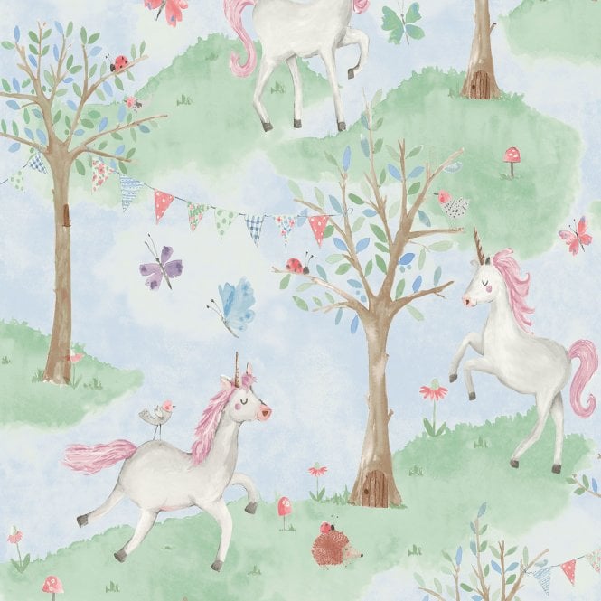 Jack N Rose Unicorn Watercolour Wallpaper from Wall Fashion by Grandeco JS2002