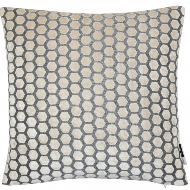 Jorvik Cream Hexagonal 43cm Square Cushion from Malini