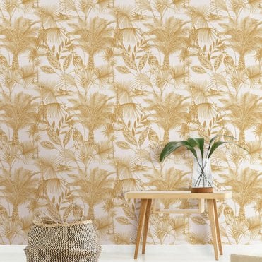 Grandeco Life Room 2 | Jungle Fever Kidatu Yellow Wallpaper | JF3503