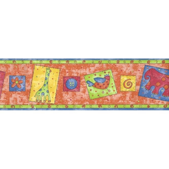 Kiddywinks Blue / Orange Border by Wilson Wilcox 1400/42