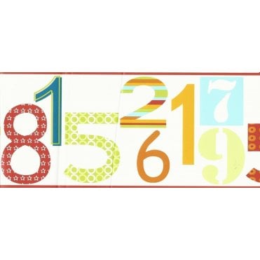 Kids Party Self Adhesive 123 Bright Border by AS Creation 8956-15