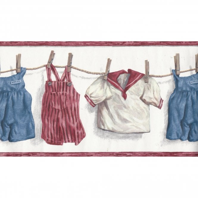 Laundry Red / Blue Border By Imperial AEB2253
