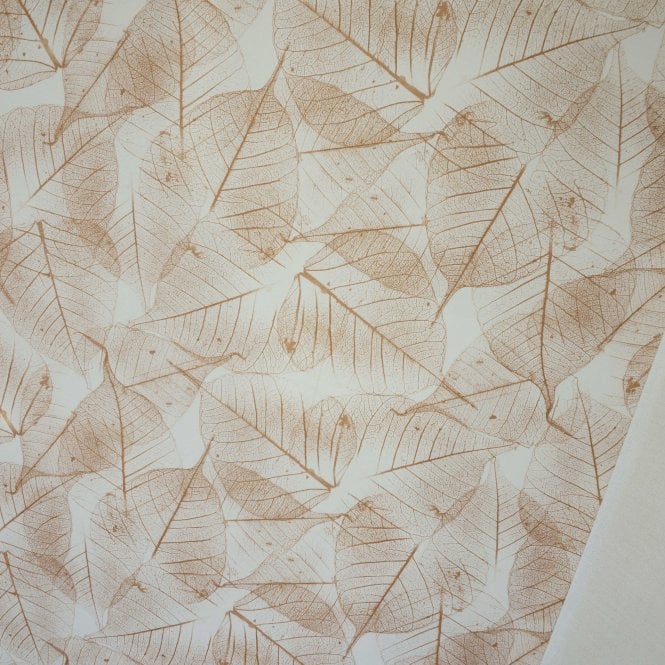 Leaves Copper Heavyweight Wallpaper by Casa Flair Decor