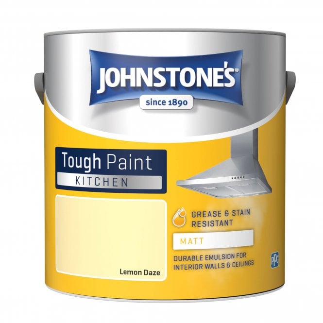 Lemon Daze Matt Emulsion - Johnstones Kitchen Matt Wall and Ceiling Paint