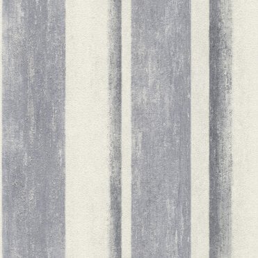 Linares Chalk Stripes Blue Wallpaper from Rasch 617788