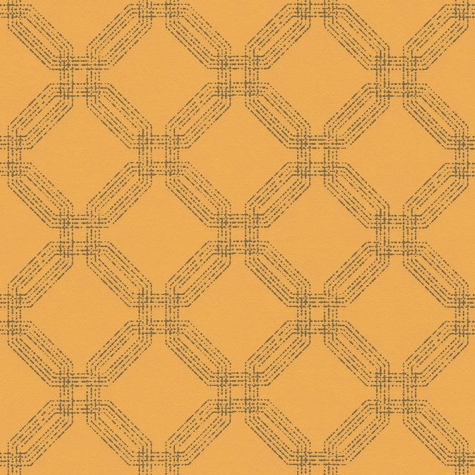 Links Pop Style Textured Wallpaper Yellow by AS Creation 37477-5