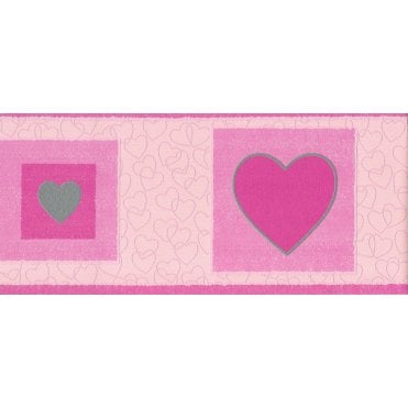 Love Hearts Pink Border 5312-16