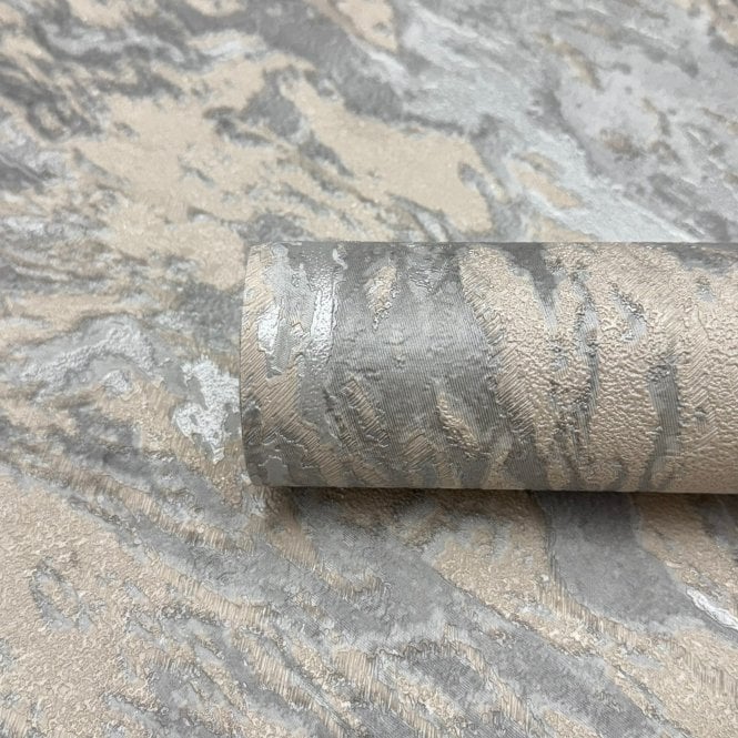 Luxe Texture Soft Silver Wallpaper by Arthouse 299101
