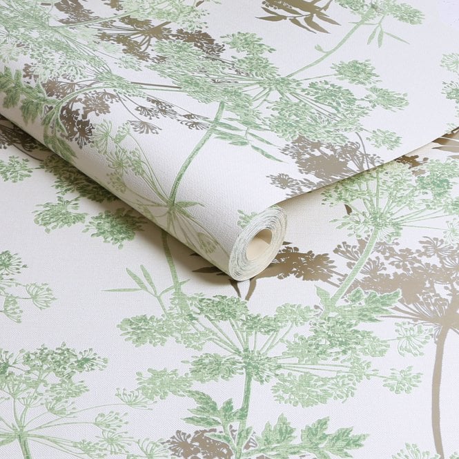 Meadow Green Blown Vinyl Wallpaper by Superfresco 128154