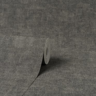 Fine Decor Wallpaper Roll | Milano Hessian Texture Charcoal | M95615