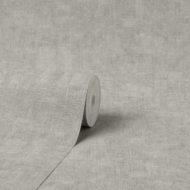 Milano Hessian Texture Grey Wallpaper by Fine Decor M95617