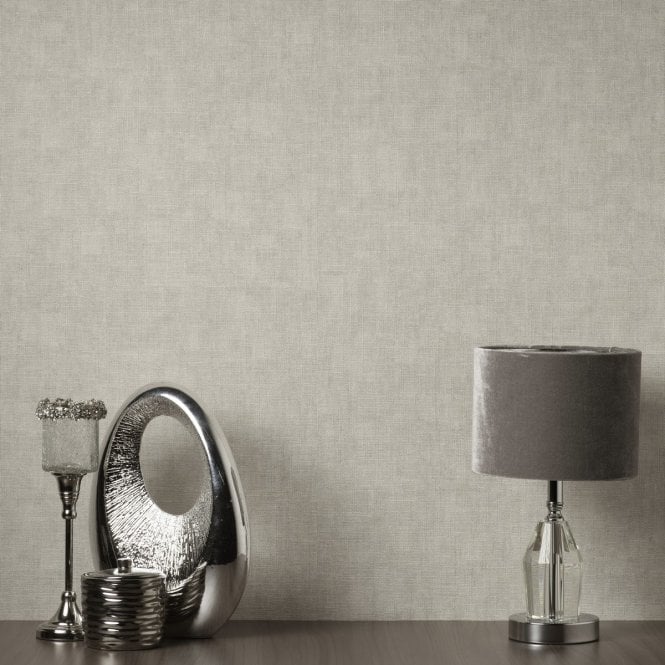 Milano Hessian Texture Stone Beige Wallpaper by Fine Decor M95619