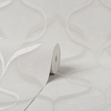 Fine Decor Roll | Milano 9 Trellis Wave Off White Wallpaper | M95620