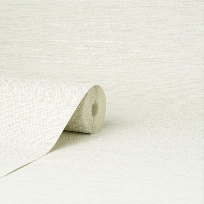 Miya Grasscloth Textured Wallpaper Cream by Fine Decor FD43312