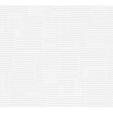 Modern Corded Squares White Blown Vinyl Wallpaper by AS Creation 95339-1
