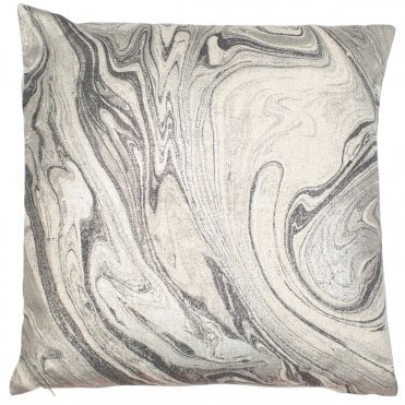 Muscat 50cm Marble Grey / Silver Cushion | Malini