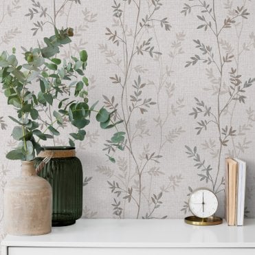 Grandeco Room | Natural Forest Grey Wallpaper NF3106 | Wall Fashion