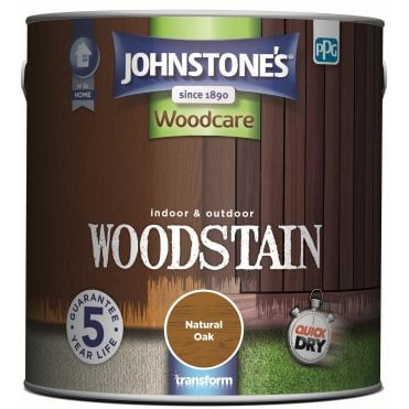 Natural Oak Satin - Johnstone's Indoor & Outdoor Woodstain 2.5L
