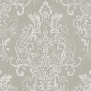 New Life Grey / Ivory Damask Wallpaper by AS Creation 37681-4