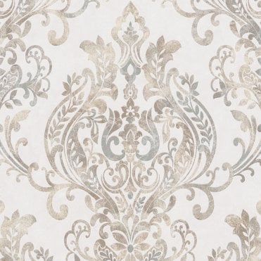 AS Creation Roll | New Life Damask Ivory / Rose Gold Wallpaper | 37681-1