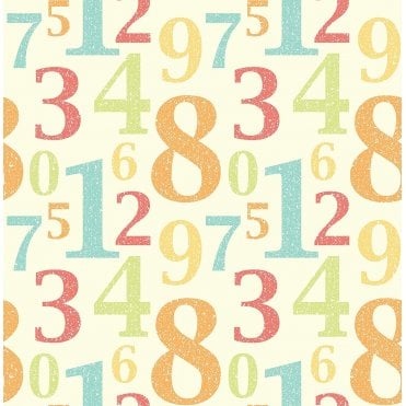 Fine Decor Wallpaper | Numbers Multi Colour | Fun4Walls FD40381