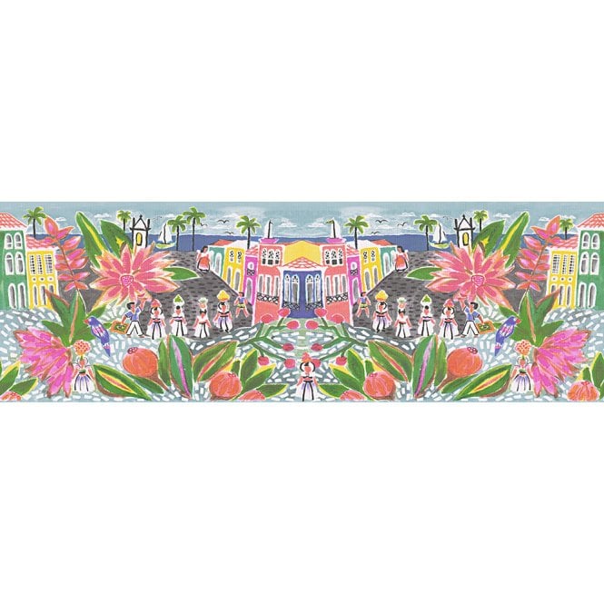 Oilily Home Multi Coloured City Border by AS Creation 96130-1