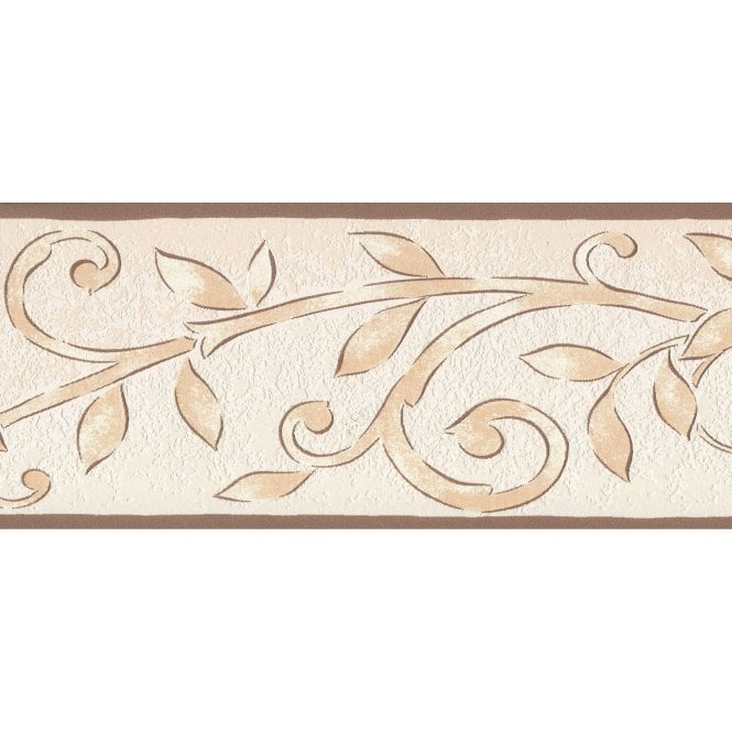 Only Borders Leaf Scroll Beige / Brown Border by AS Creation 2030-45
