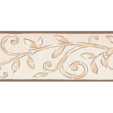 Only Borders Leaf Scroll Beige / Brown Border by AS Creation 2030-45