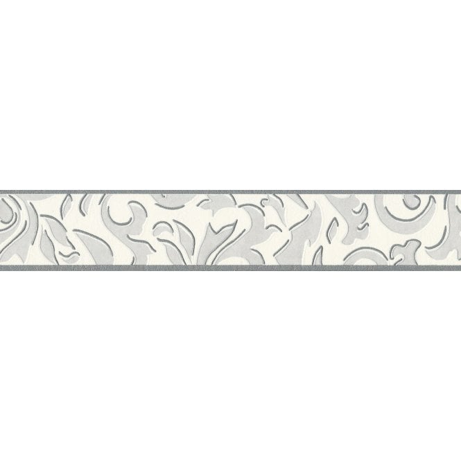 Only Borders Scroll Grey Narrow Border by AS Creation 96209-1