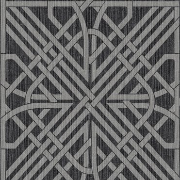 Oria Link Charcoal / Silver Wallpaper by Belgravia Decor 6738
