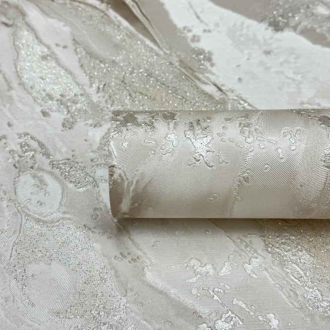 Palermo Marble Cream Glitter Wallpaper by Debona 9131