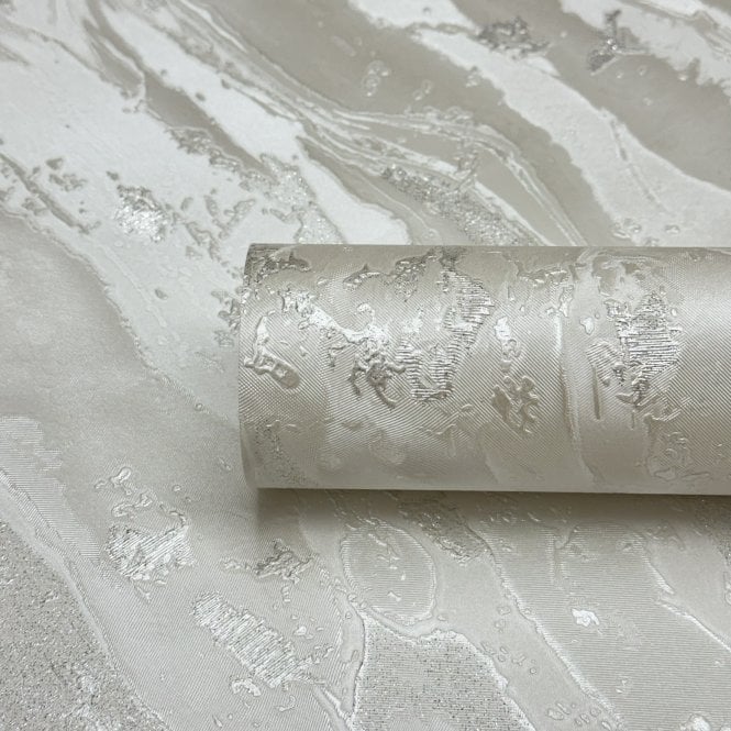 Palermo Marble Ivory Glitter Wallpaper by Debona 9130