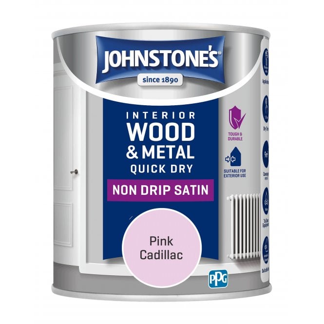 Pink Cadillac Quick Dry Satin - Johnstones Interior Wood & Metal Paint